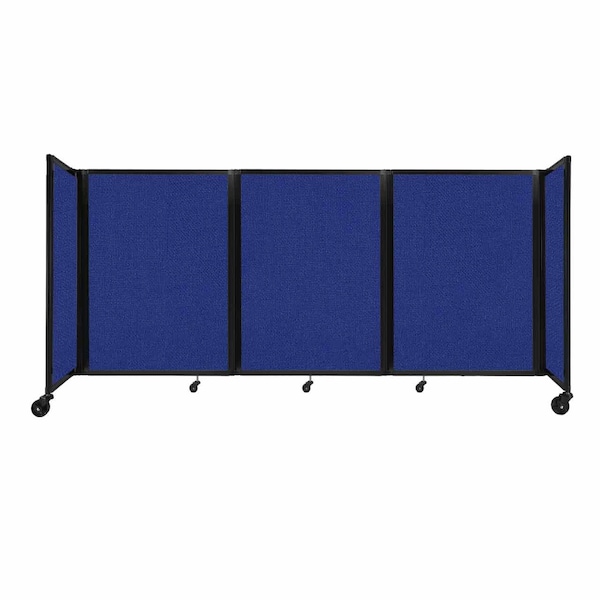 Room Divider 360 Folding Portable Partition 8'6" x 4' Royal Blue Fabric